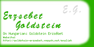 erzsebet goldstein business card